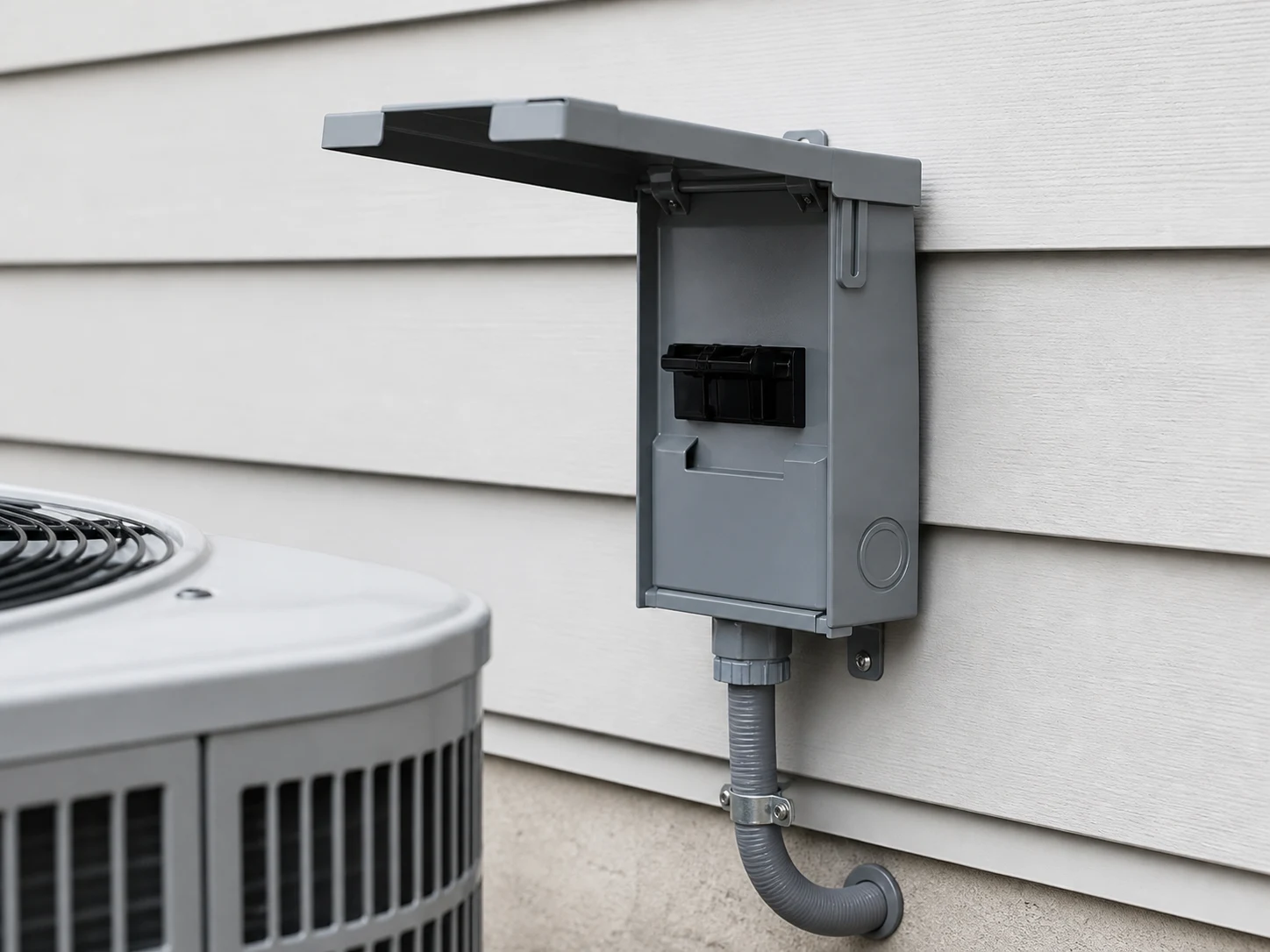 Sectionneur extérieur et fouet électrique pour thermopompe
